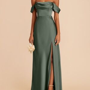 Birdy Grey Mia Convertible Dress $129 Matte Satin Eucalyptus